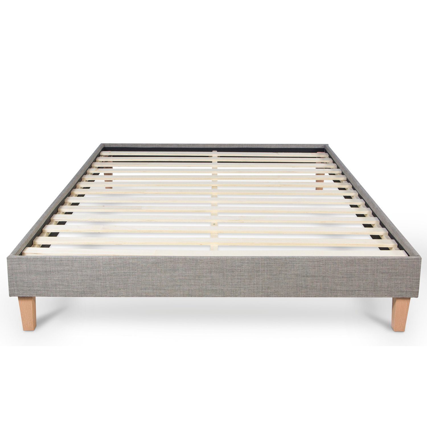 Homestyle4u Polsterbett »Doppelbett 140x200 Matratze Lattenrost