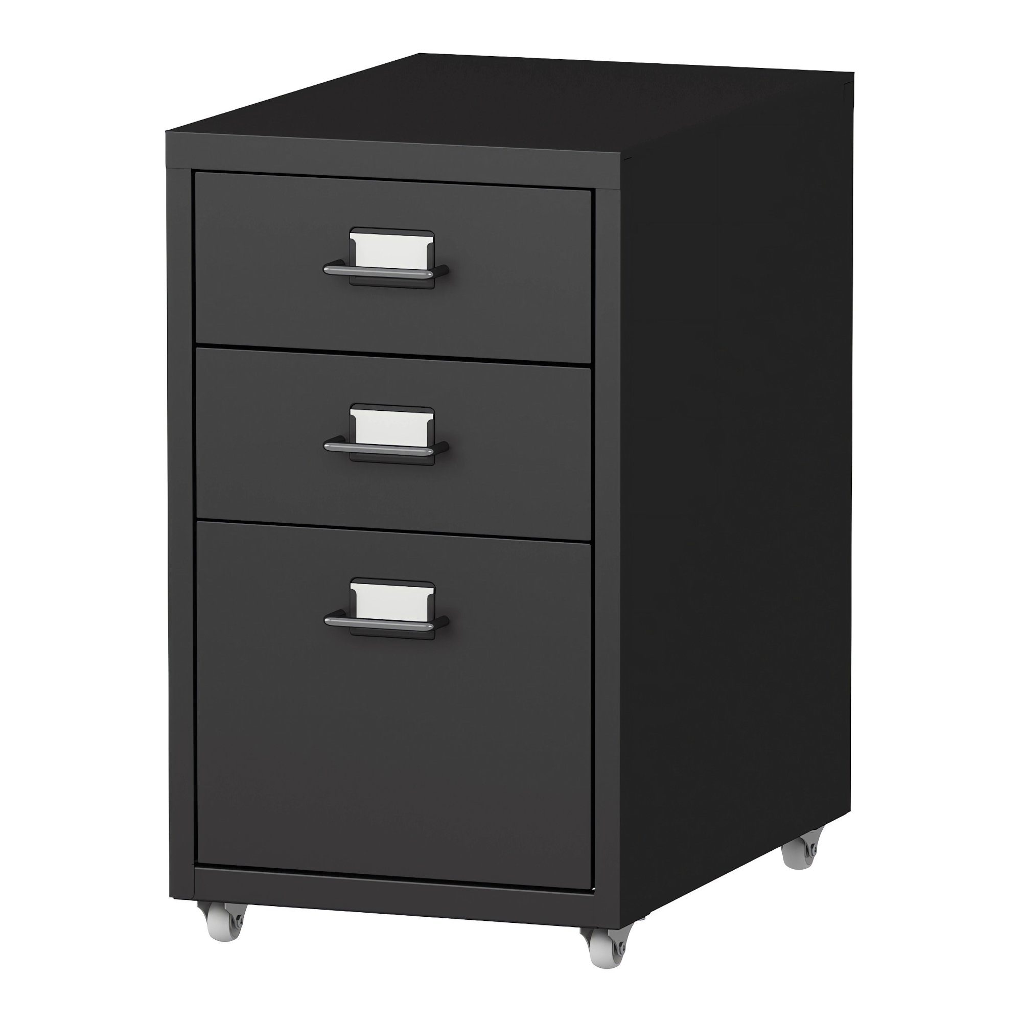 en.casa Rollcontainer, »Kökar« Schubladenschrank Stahl Schwarz günstig online kaufen