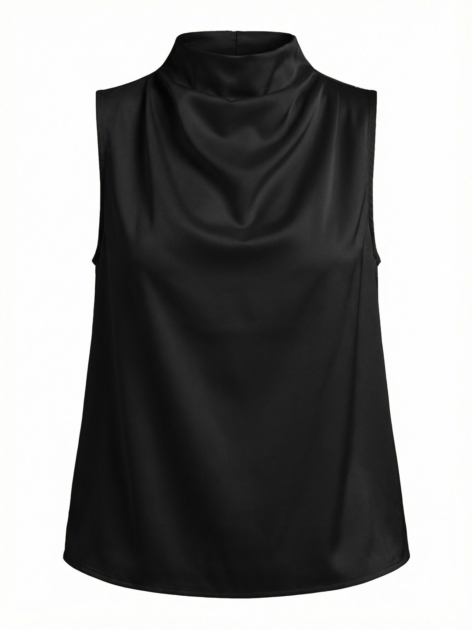 Blusentop Damen Business Ärmellose Satin Bluse