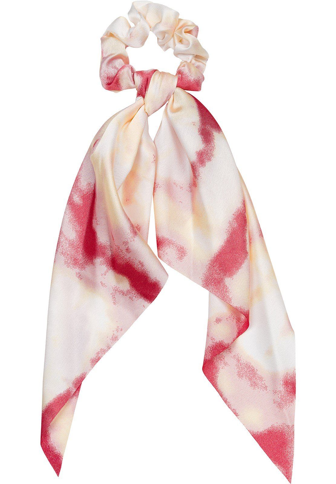 Batik Farbverlauf Haargummi, Schleife Scrunchie Haargummi Rot-Gelb mit 1-tlg., styleBREAKER