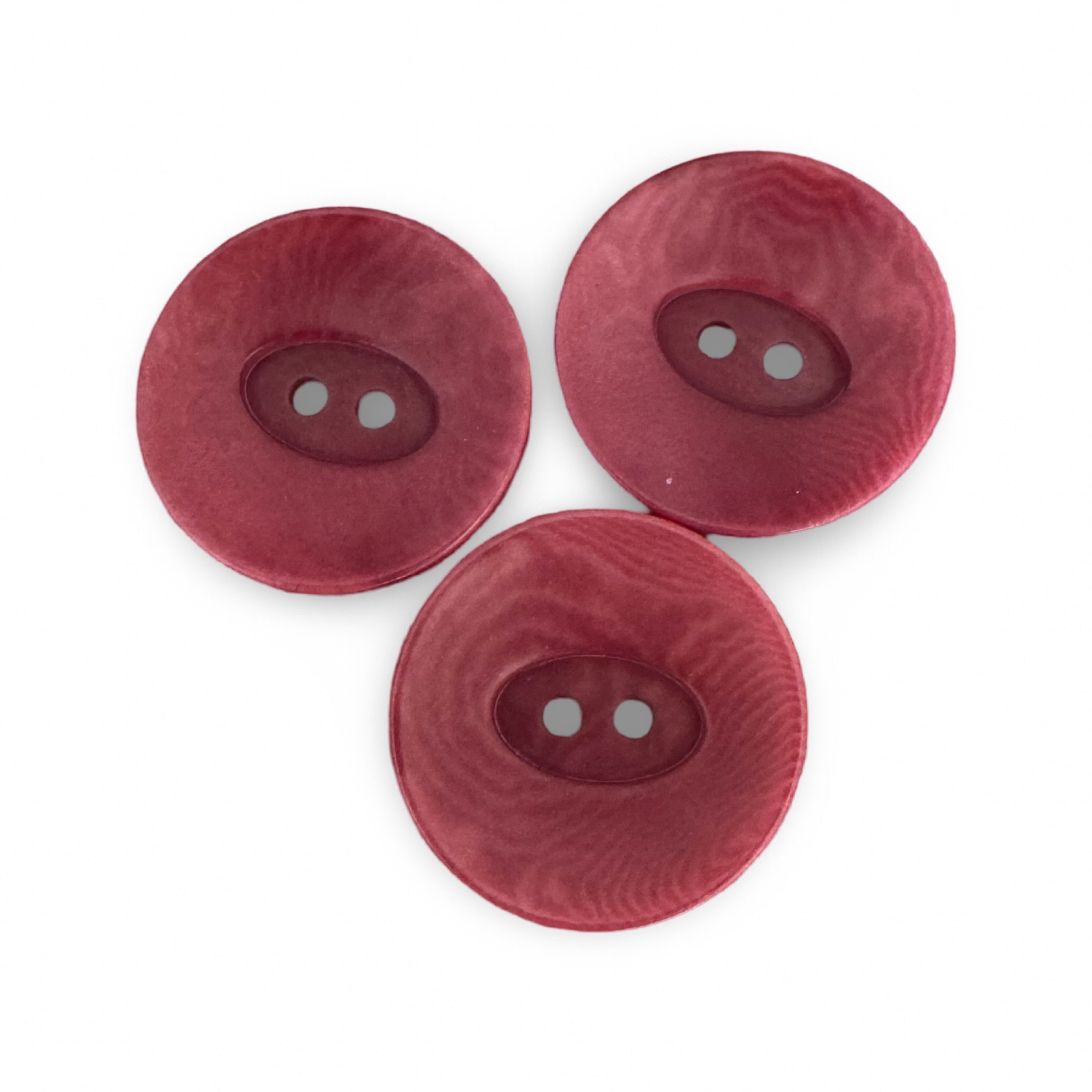 Hartmann-Knöpfe Knopf 10 Stück echte Steinnuss Knöpfe beere rot 2 Loch in 20mm oder 22mm