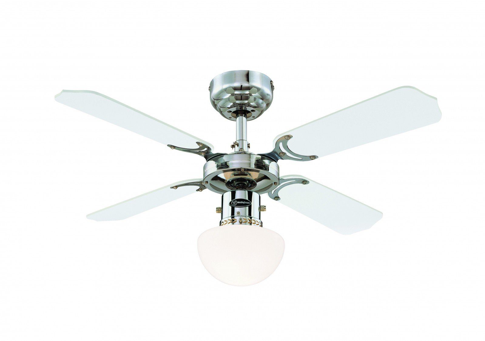 Westinghouse Deckenventilator Deckenventilator Portland Ambiance Chrom mit Licht, Mit Zugschnur