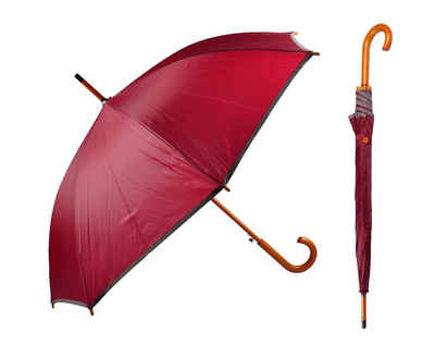 BURI Stockregenschirm Regenschirm mit Holzgriff Automatik Stockschirm Stützschirm Sonnenschi