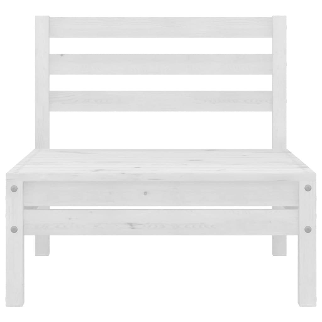 vidaXL 2-Sitzer-Gartensofa Massivholz, Kiefer Weiß Teile Loungesofa 1