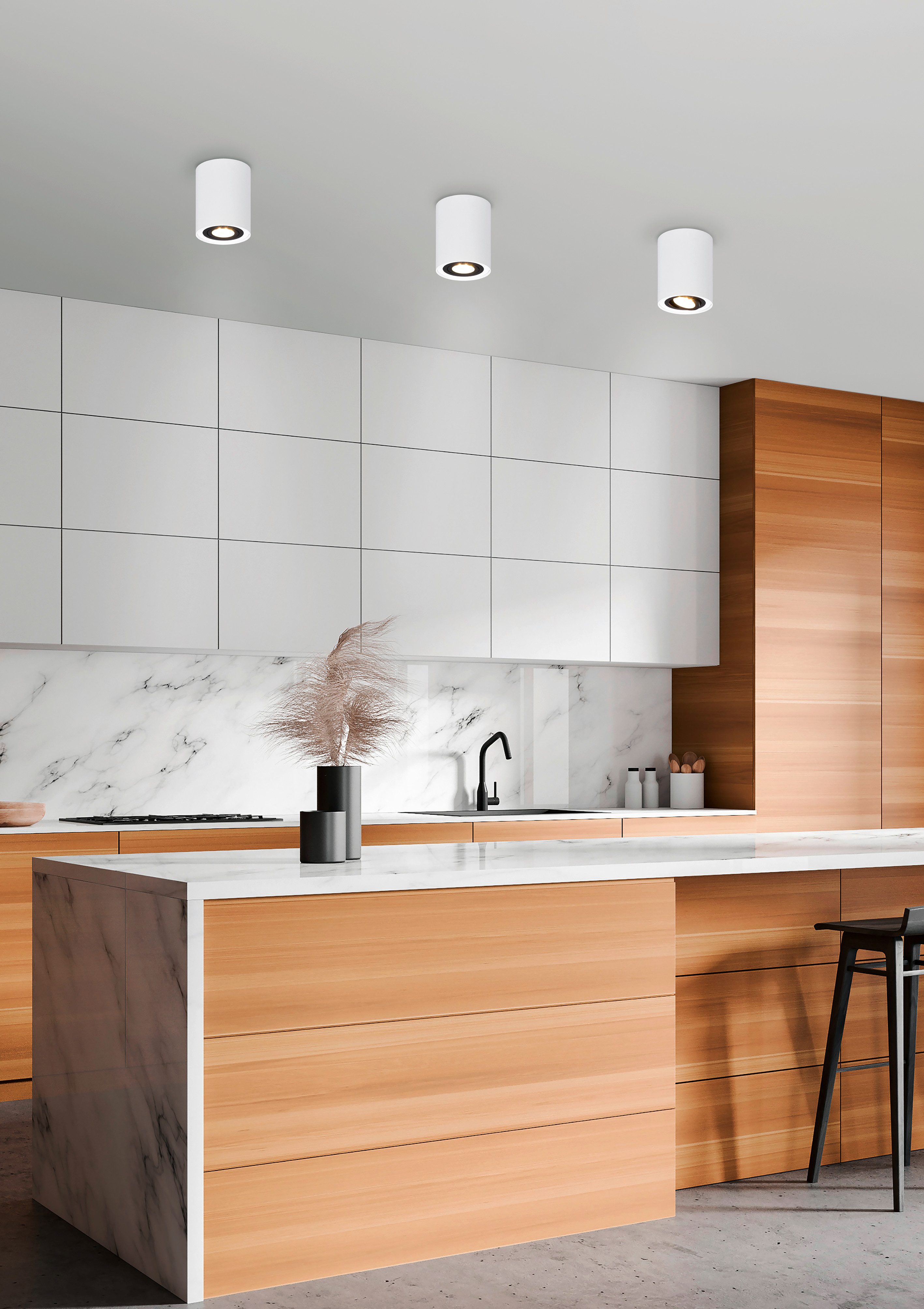 TRIO Leuchten Deckenleuchte COOKIE, Deckenstrahler exkl 1xGU10 max 35W Lichtkegel schwenkbar, Leuchtmittel wechselbar, warmweiß - kaltweiß, GU10 Strahler einflammig Leuchtmittel wechselbar Aufbauspot Flur Küche