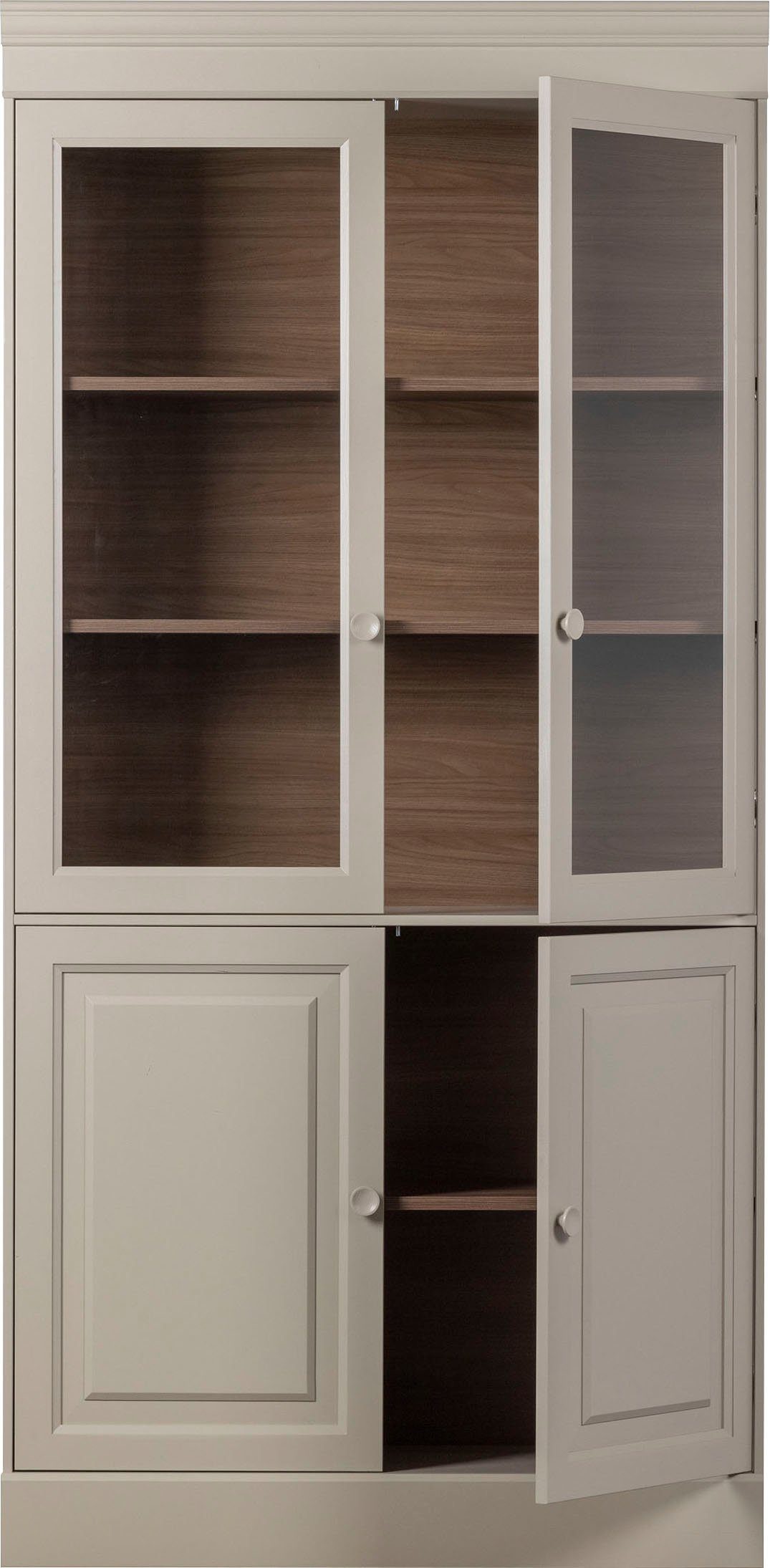 WOOOD Vitrine Chow aus Kiefernholz, Breite 105 cm x Höhe 215 cm