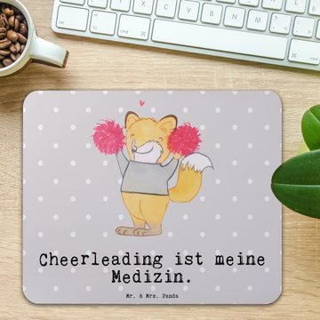 Mr. & Mrs. Panda Mauspad Fuchs Cheerleader Medizin - Grau Pastell - Geschenk, Cheerleading, Ma (1-St)