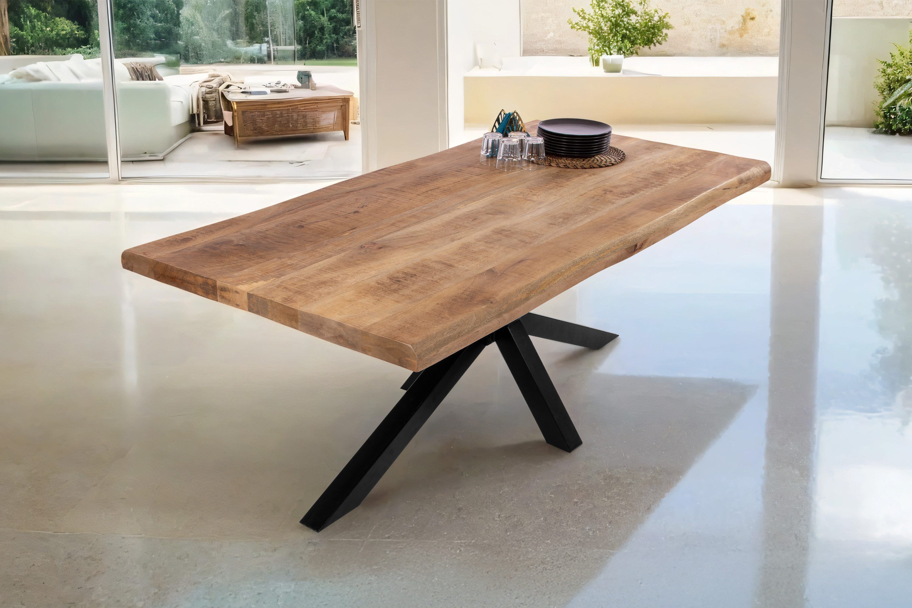 Trelevo® Esstisch Cuna_Mango_Spider, massives Mangoholz, Mango günstig online kaufen