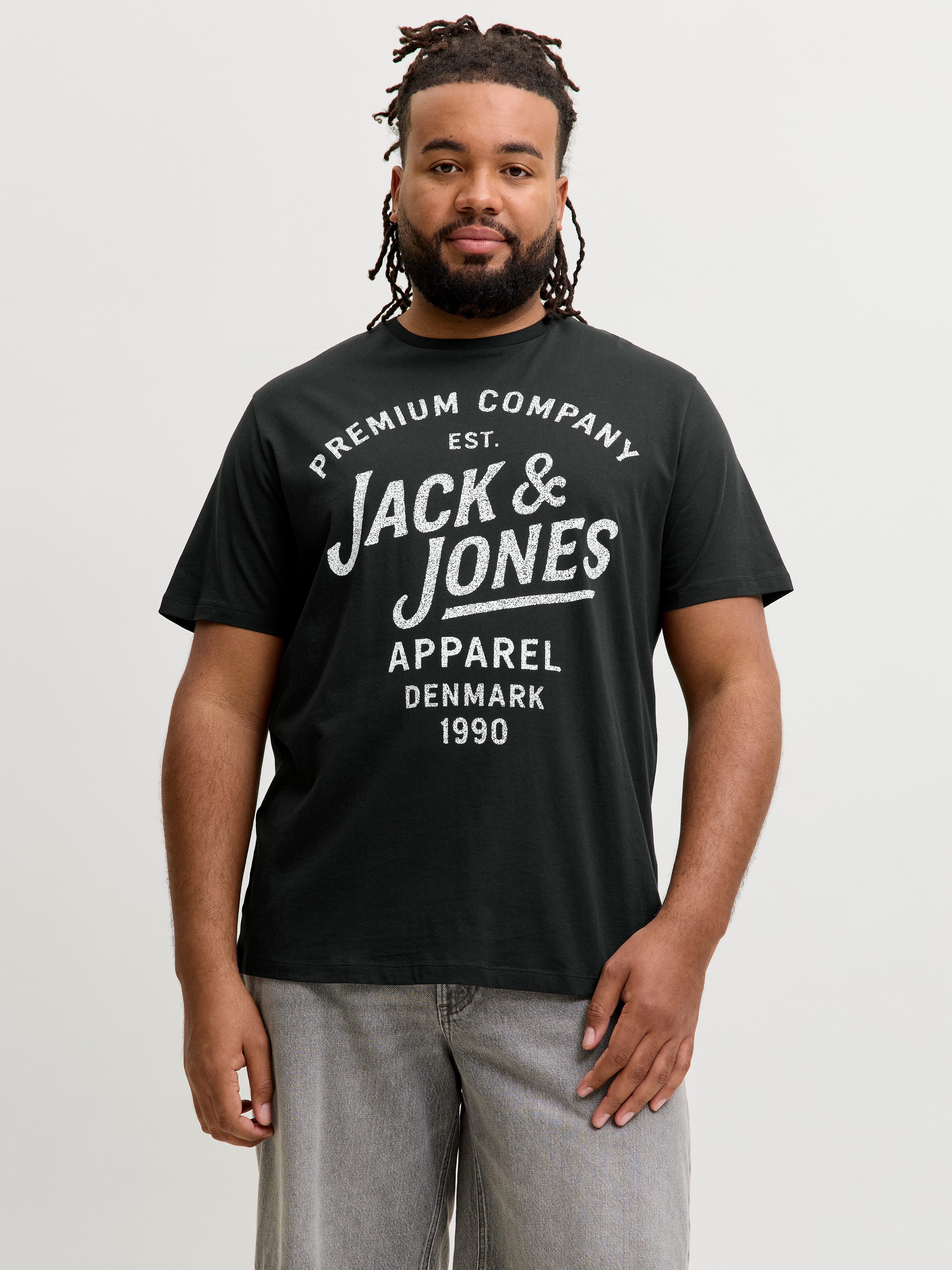 Jack & Jones PlusSize T-Shirt JPRBLUZANE SS TEE FST PLS mit Logo Schriftzug