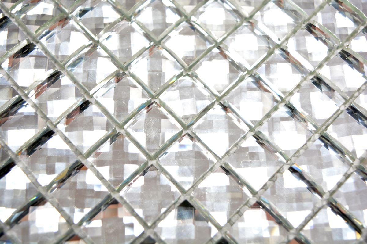 Mosani Mosaikfliesen Glasmosaik Crystal kristall 10 Matten / Mosaikfliesen glänzend