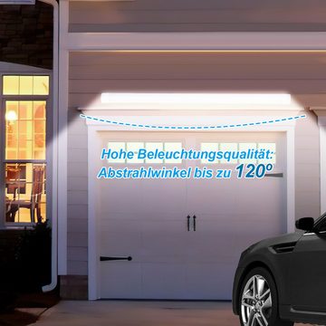 Clanmacy Außen-Deckenleuchte LED Feuchtraumleuchte Keller Garage Neutralweiß IP65 LED Röhre 150 cm