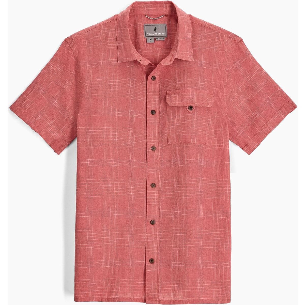 ROYAL ROBBINS Kurzarmshirt Hempline Spaced Short Sleeve Nachhaltiges Herrenhemd aus weicher Hanfmischung mit UV-Schutz und