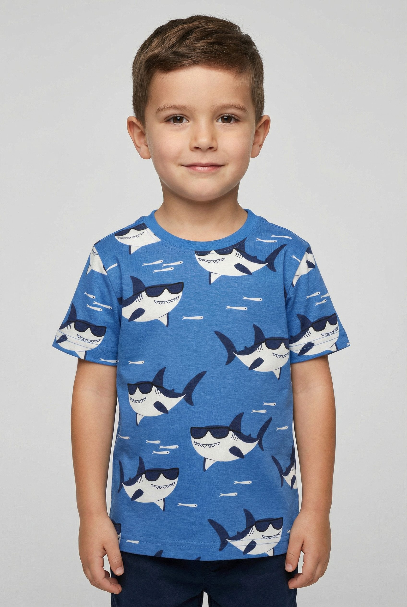 Blue Seven T-Shirt Basic Passform, mit Allover-Druck, aus Single Jersey, pflegeleicht