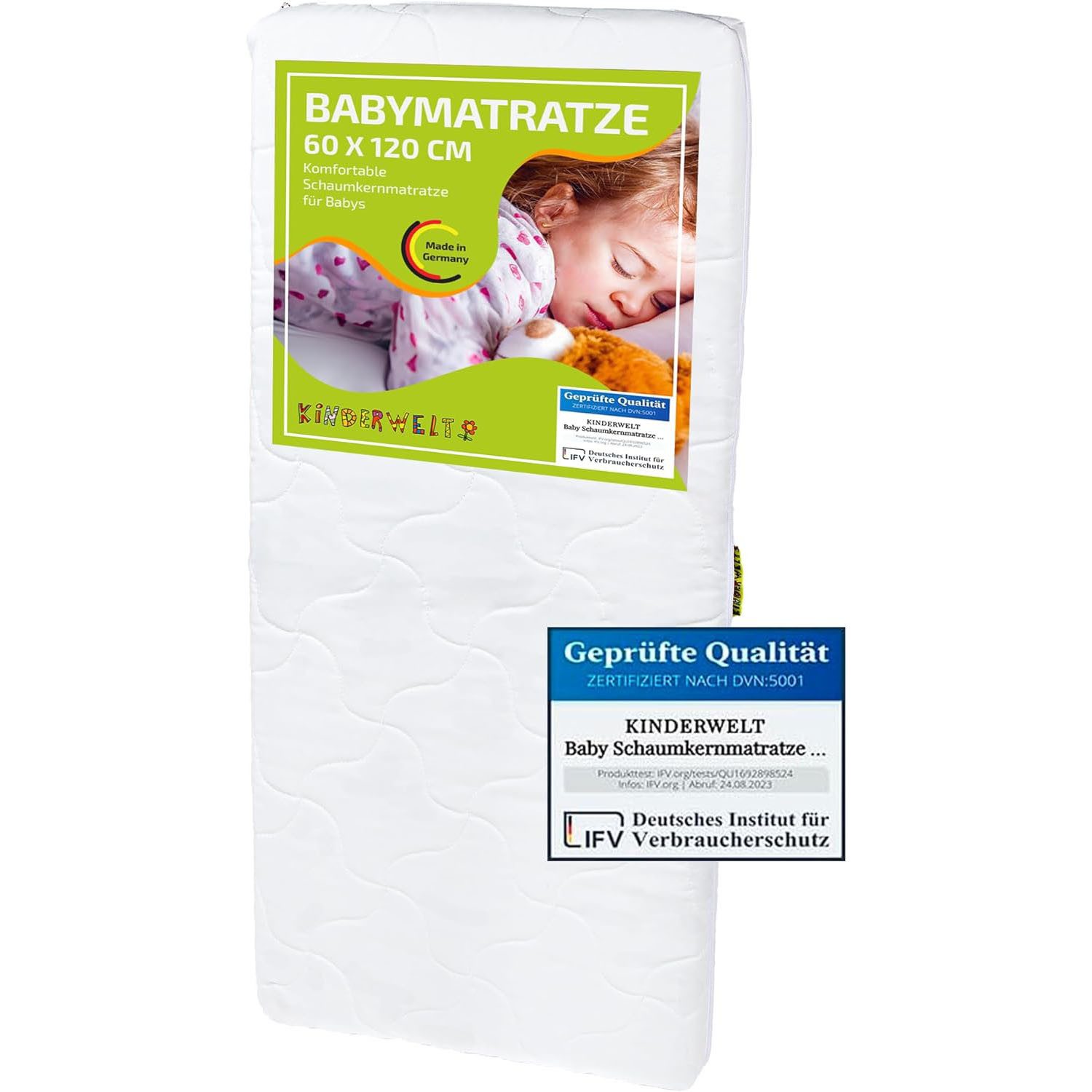 Kindermatratze Comfort Matratze 7 cm gesteppt, Kindermatratze, KiNDERWELT günstig online kaufen