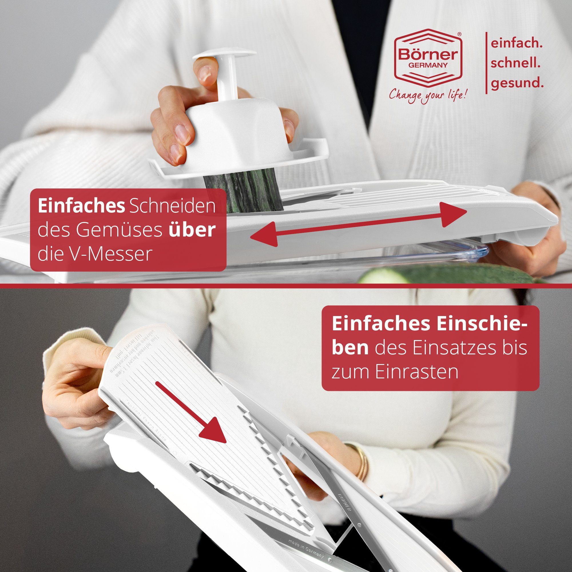 Börner Affettaverdure V1 ClassicLine Profi Set (composto Da 8 Pezzi - Foto 6