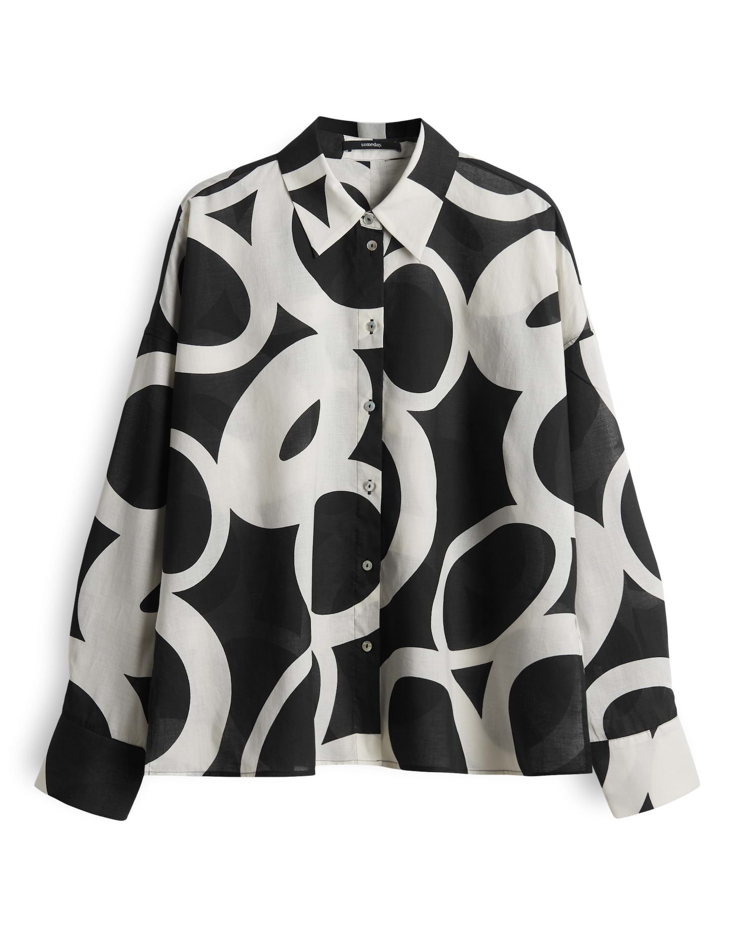 someday Langarmbluse ZIRVELI Regular aus feinem Cotton Voile günstig online kaufen