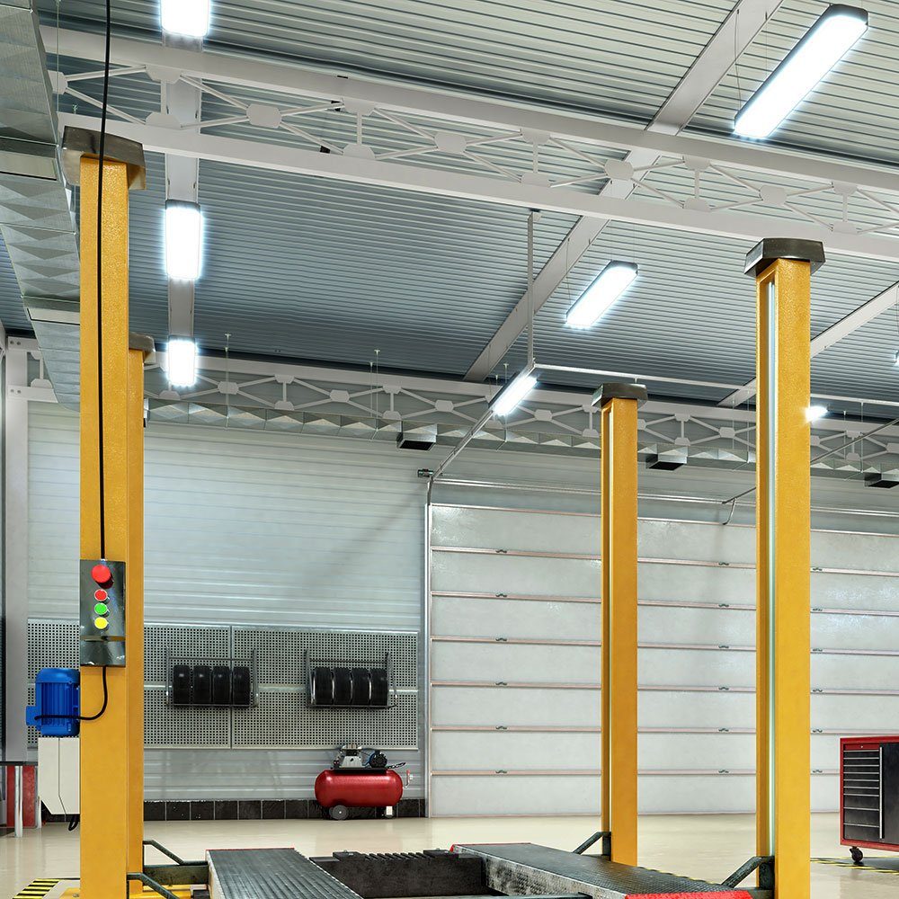 etc-shop Deckenleuchte, LED-Leuchtmittel fest verbaut, Kaltweiß, Tageslichtweiß, LED Feuchtraumleuchte 150 cm Kellerleuchte Wannenleuchte 3840