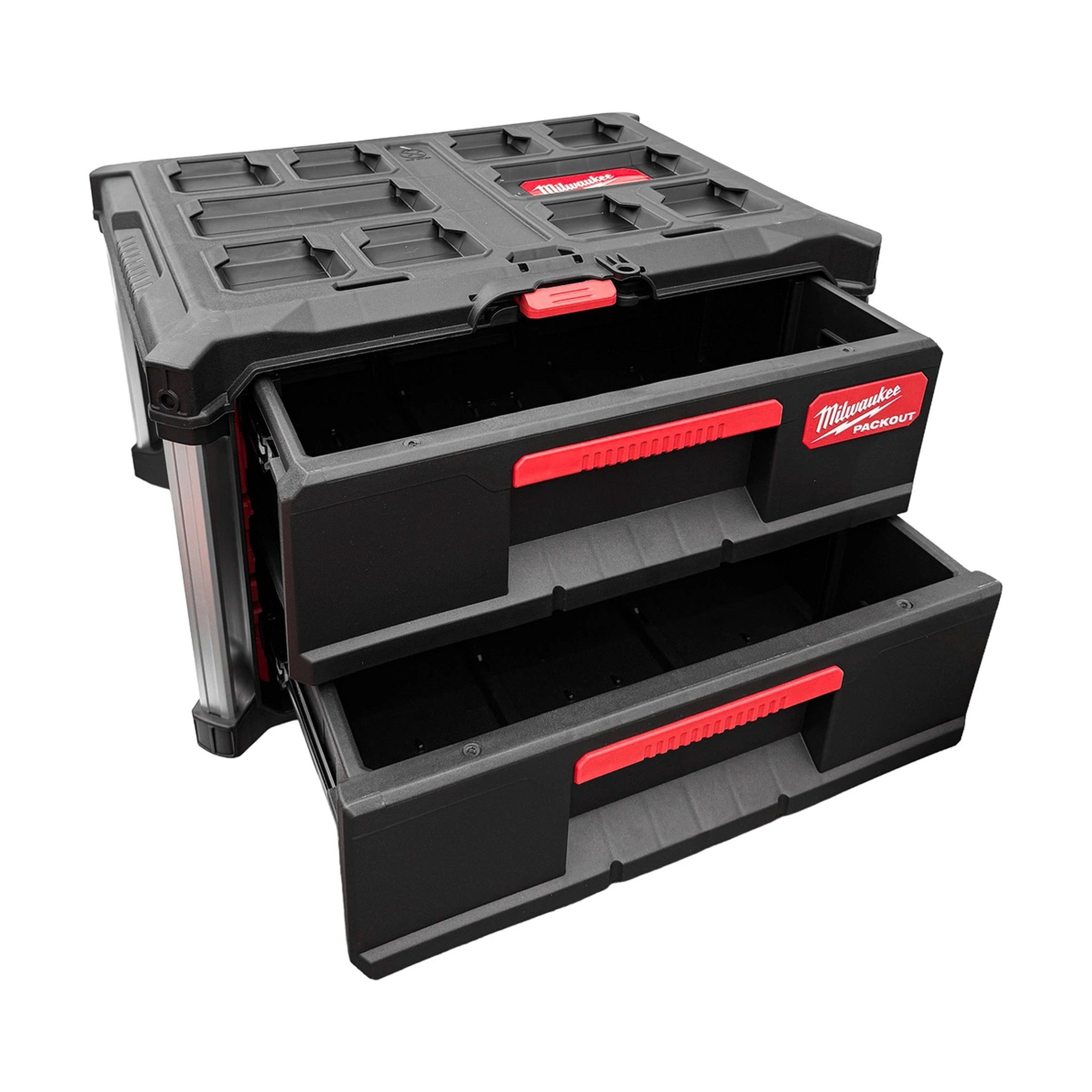 Milwaukee Werkzeugkoffer Milwaukee PACKOUT - Werkzeugkoffer mit 2 Schubladen verstellbar (1 St)