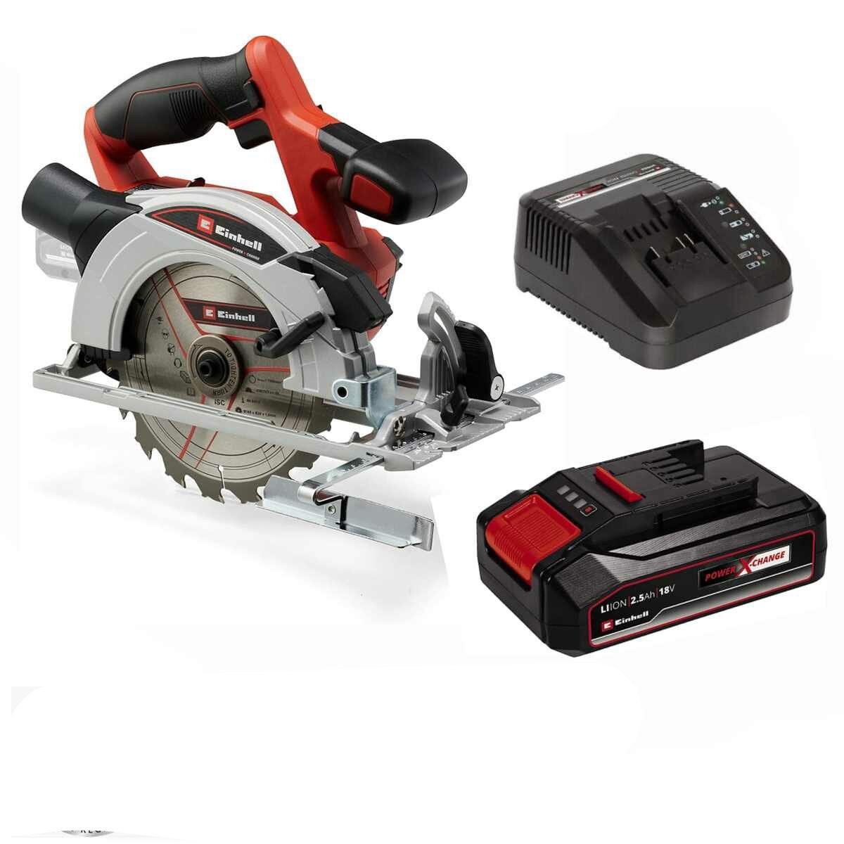 Einhell Akku-Handkreissäge Einhell Handkreissäge TE-CS 18/150 Li - 18V mit Akku 2.5 Ah, Ladegerät