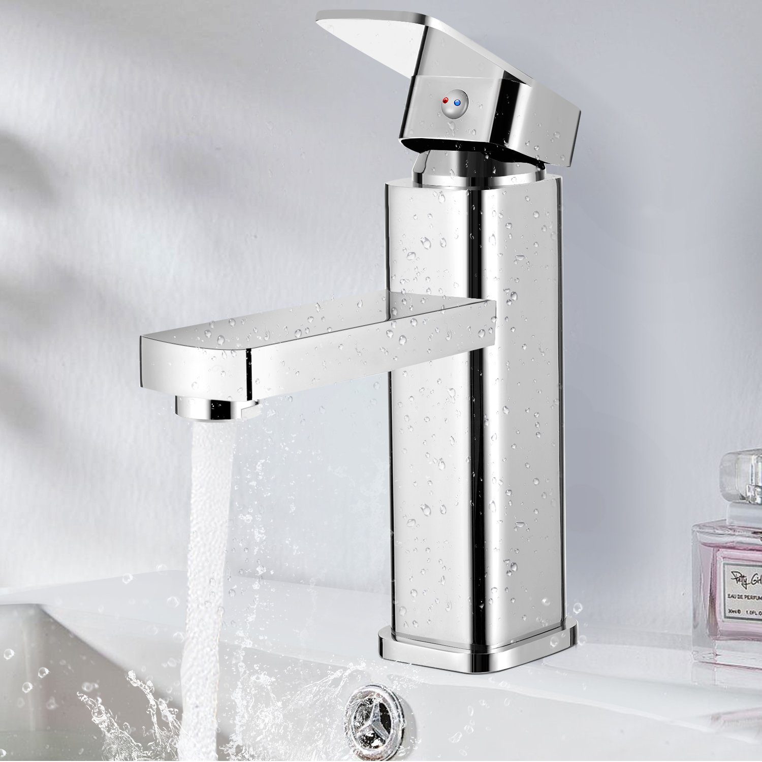 Waschtischarmatur ELIPSA – Design-Armatur Aus Verchromtem Messing, Mit Keramik-Kartusche & Wassersparendem Luftsprudler
