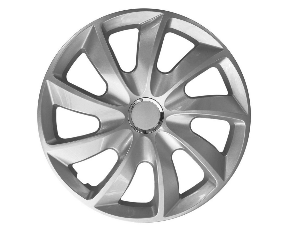 NRM Radkappe STIG 14 Zoll in Silber, 14 in Zoll, (4-St) Radzierblenden für Stahlfelgen Radkappen Satz 4er Set 14"