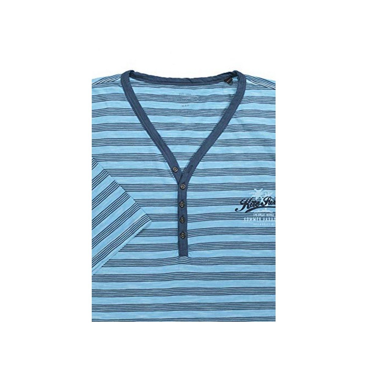 fit blau T-Shirt Kitaro (1-tlg) regular