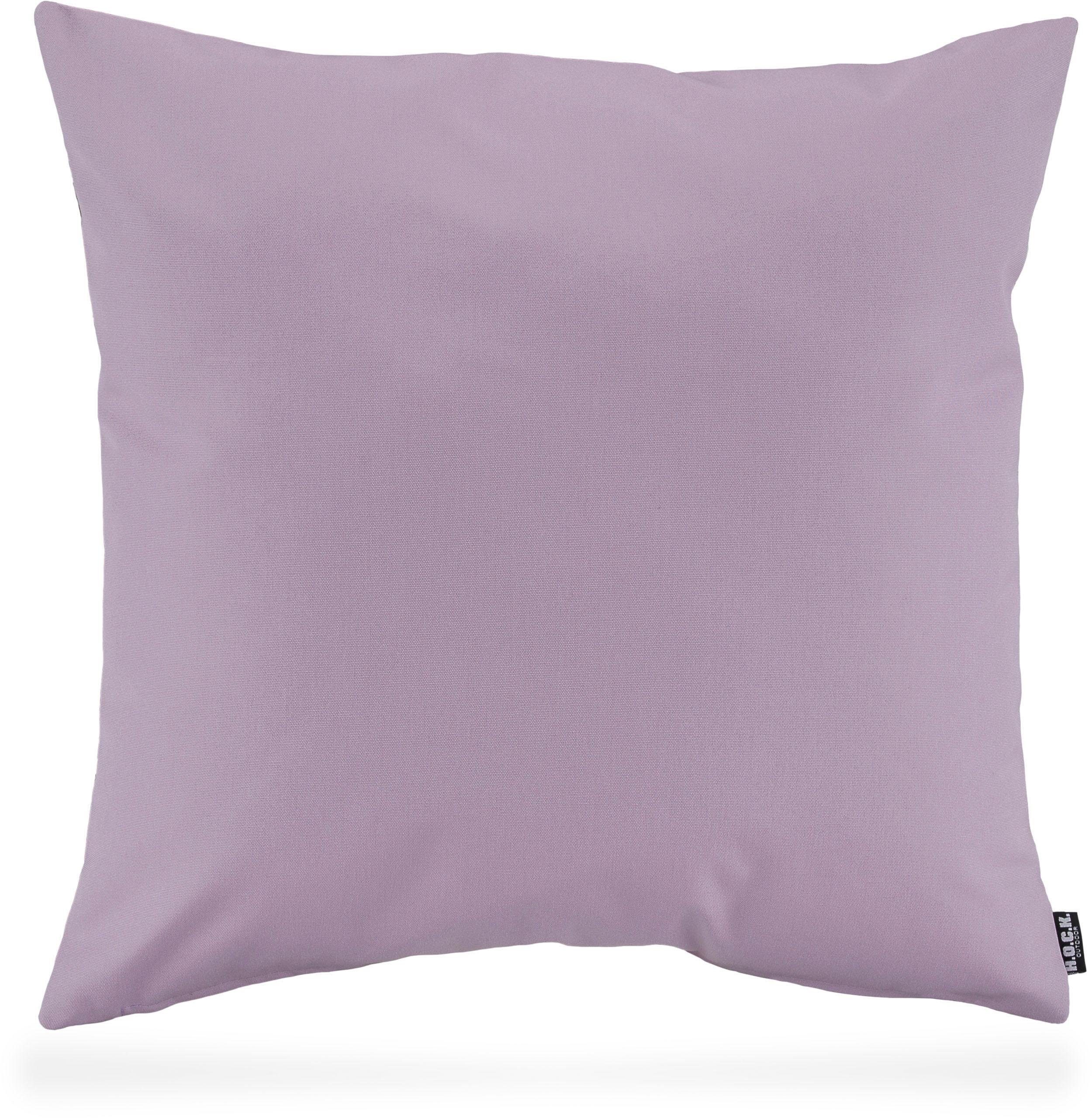 H.O.C.K. Dekokissen Classic Uni, Kissenhülle mit Füllung, 1 Stück, 50/50 cm mauve