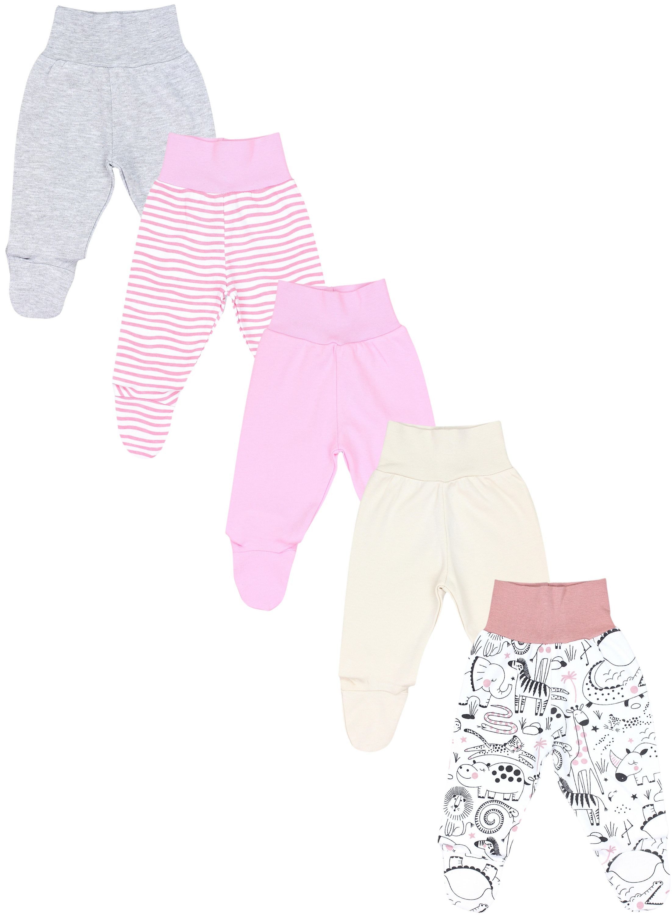 Pumphose TupTam Baby Strampelhose Jungen Mädchen Hose mit Fuß 5er Pack