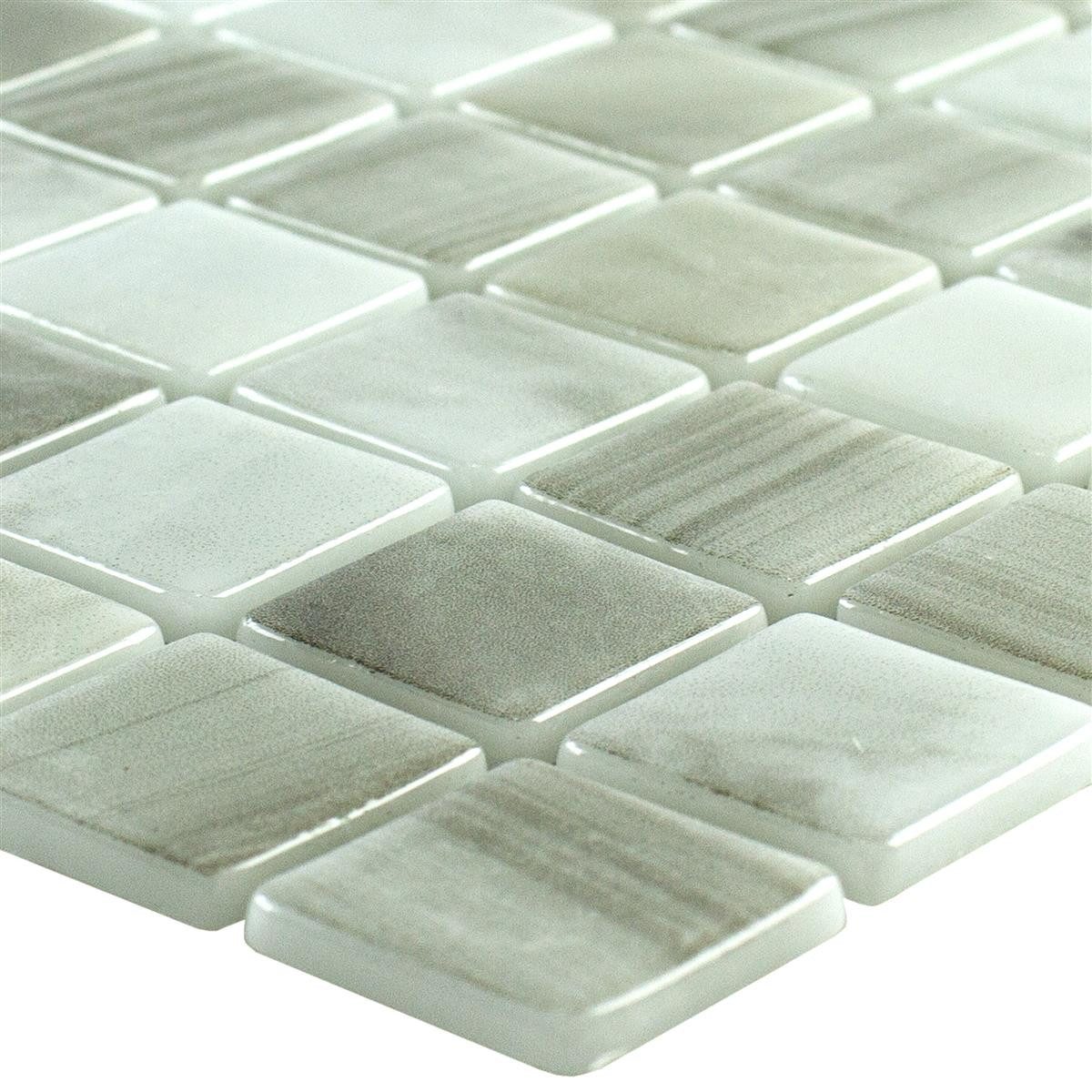 Mosafil Mosaikfliesen Glas Schwimmbad Pool Mosaik Fliesen Baltic 25x25 mm, Glas 31.600x31.600, beige, Punktverklebt - Frostsicher - Wasserdicht - Wasserfest - Rutschfest