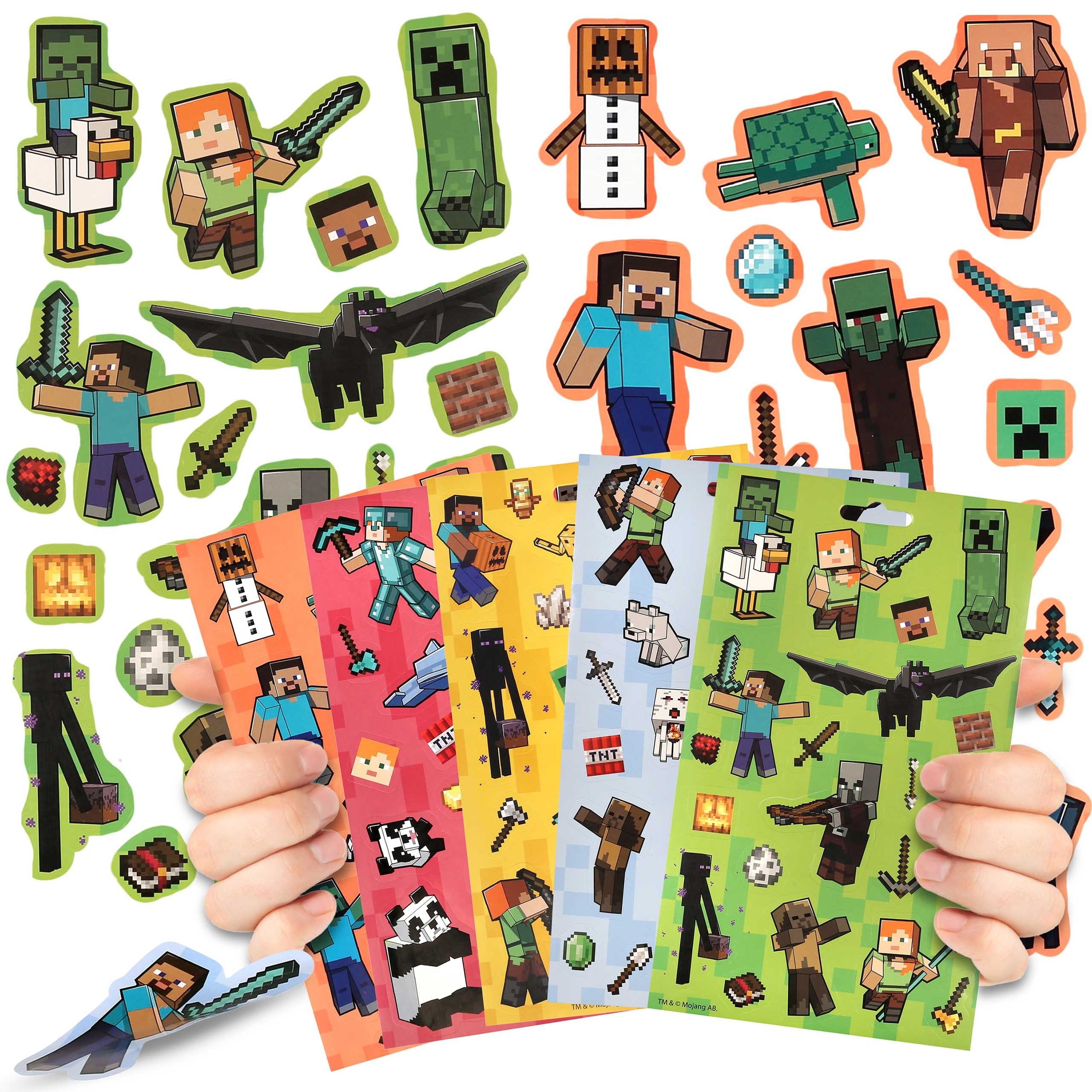 Sarcia.eu Sticker Minecraft Aufkleber für Kinder – großes Set (100 Stück)