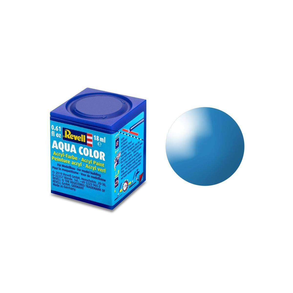 Revell® Acrylfarbe Modellbau-Farbe auf Wasserbasis, lichtblau glänzend, 18ml