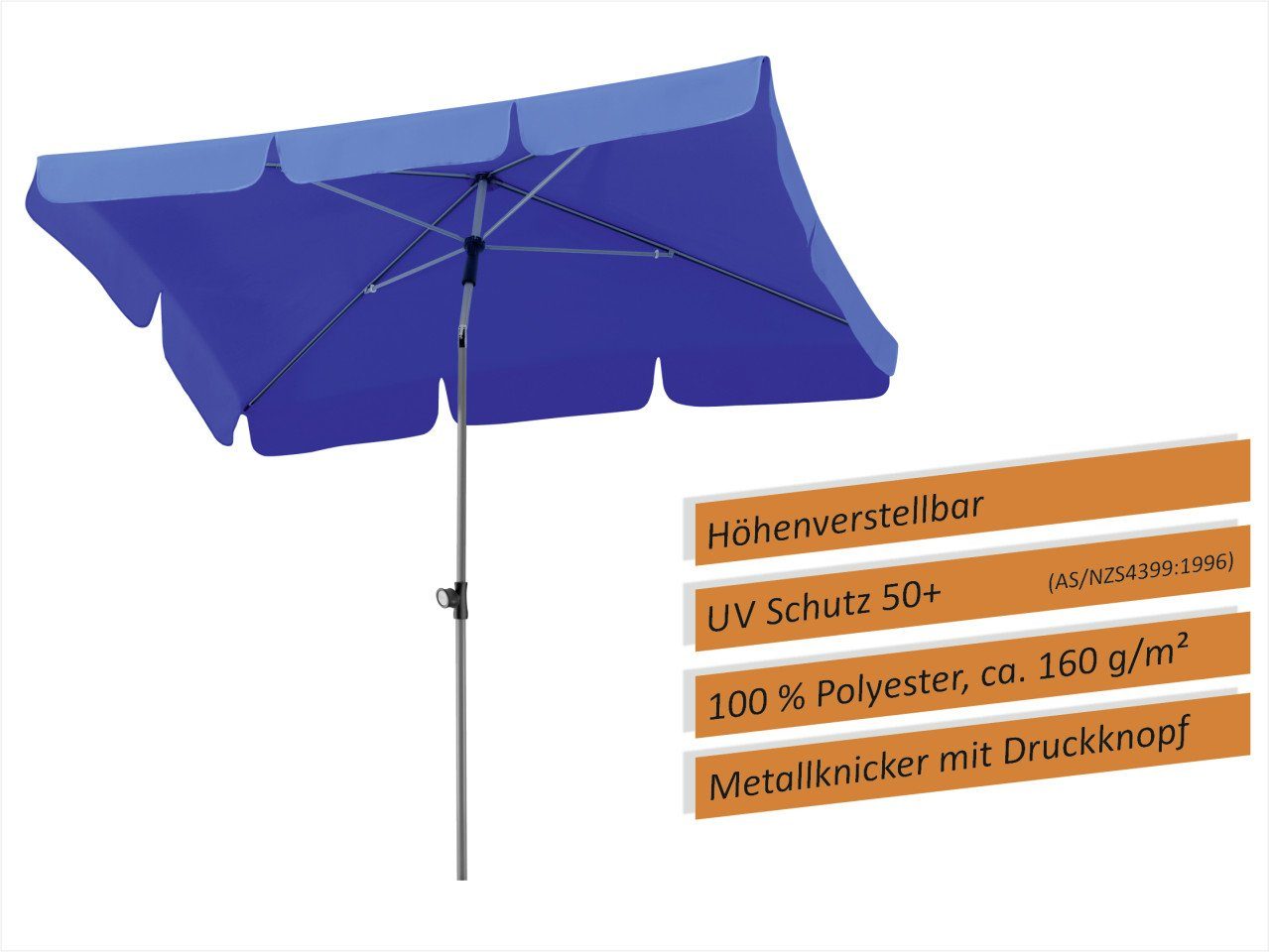 Schneider Schirme Balkonschirm Schneider Sonnenschirm Locarno royalblau 180 x 120