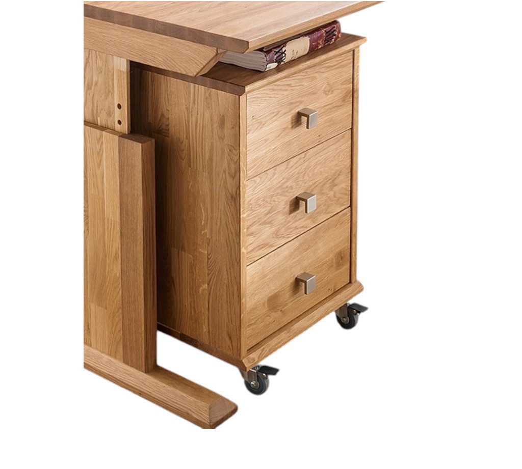 Main Möbel Rollcontainer Rollcontainer 40cm 'Lars' Wildeiche geölt