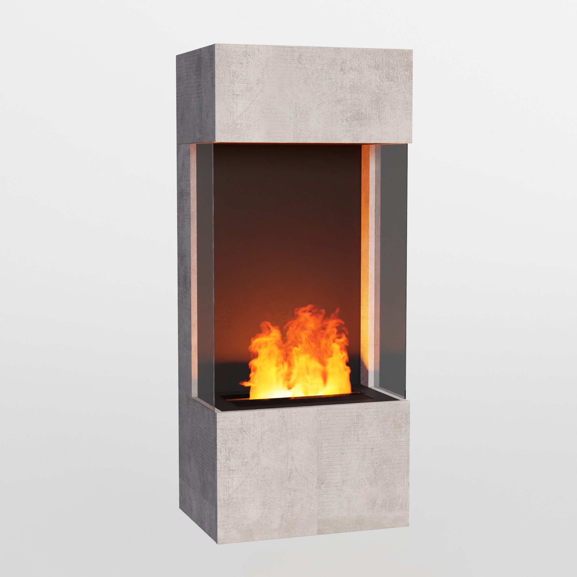 GLOW FIRE Elektrokamin OGF 4 Wasserdampf Kamin, Standkamin, Elektrischer Kamin, Wasserdampfkamin mit 3D Feuer und Knisterfunktion