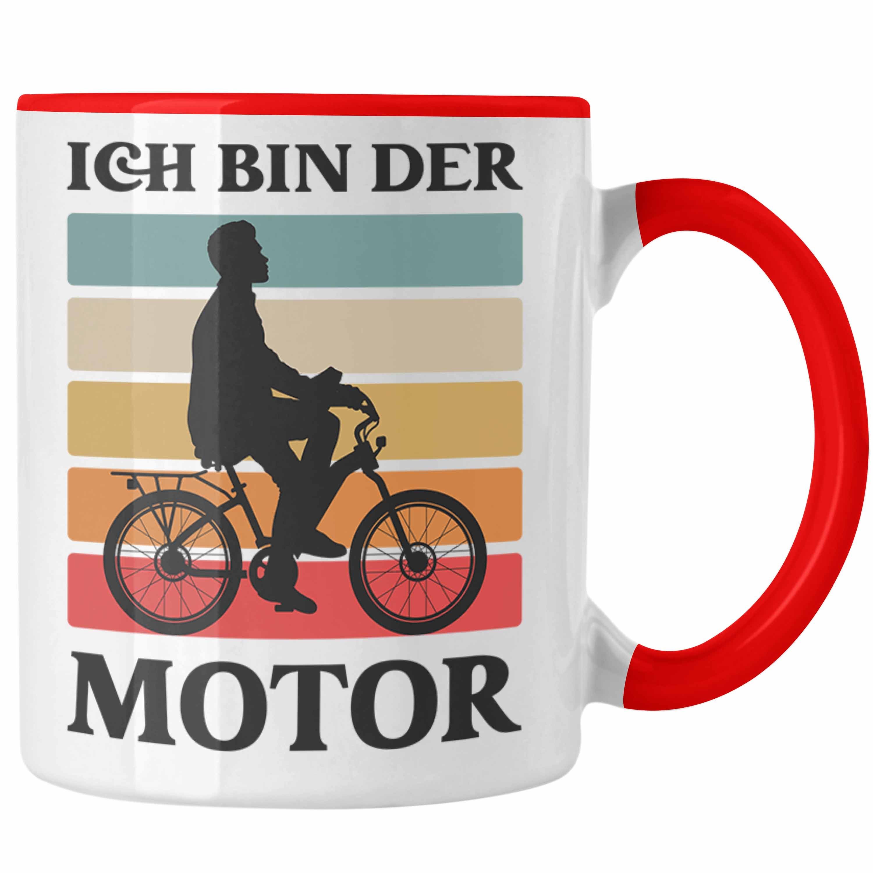 Trendation Tasse Trendation - Fahrradfahrer Geschenk Tasse mit Spruch Rennrad Mountainbike Geschenkidee Radfahrer Lustig Rot