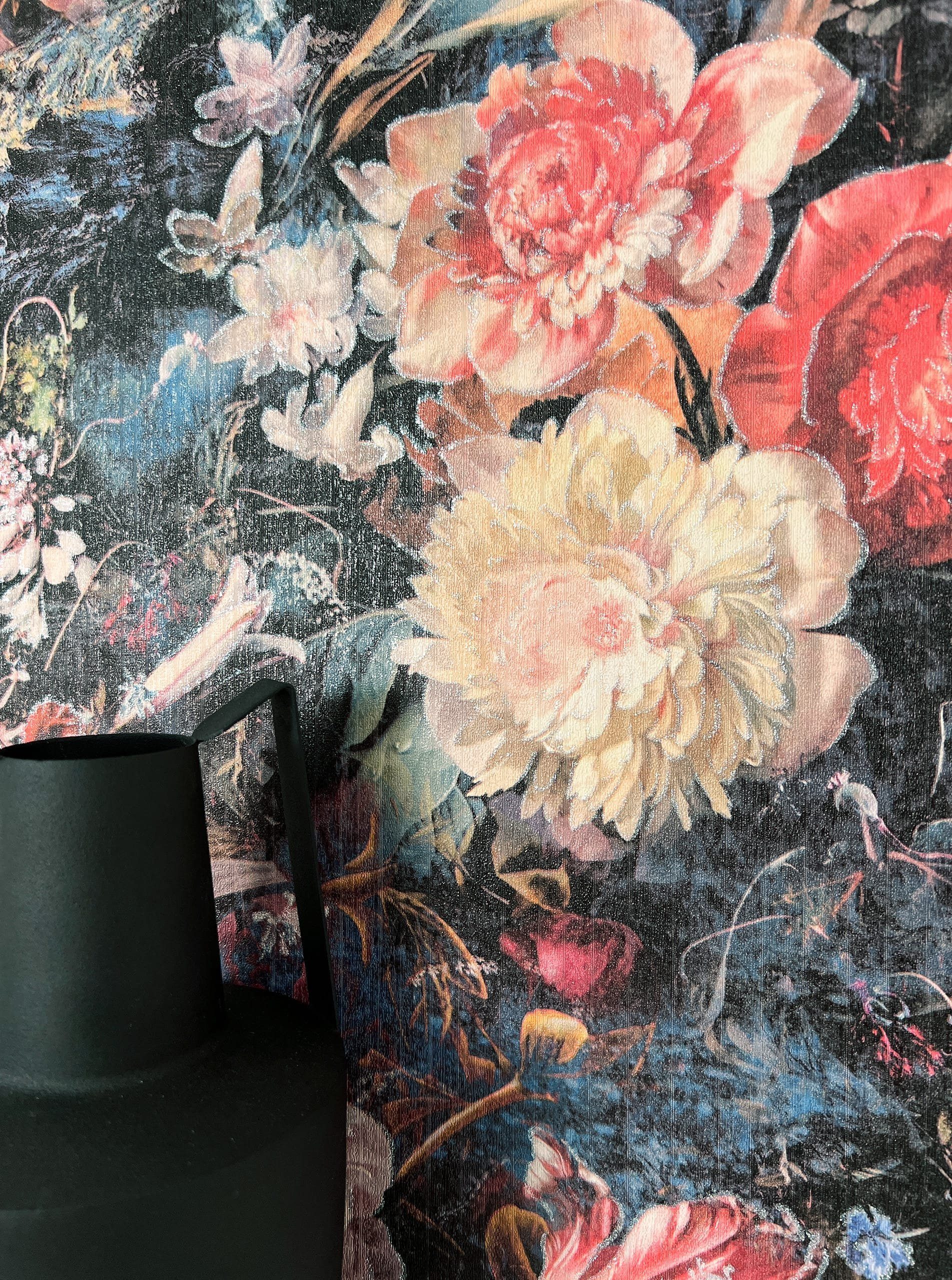 Newroom Vliestapete, Bunt Tapete Floral Blumen günstig online kaufen