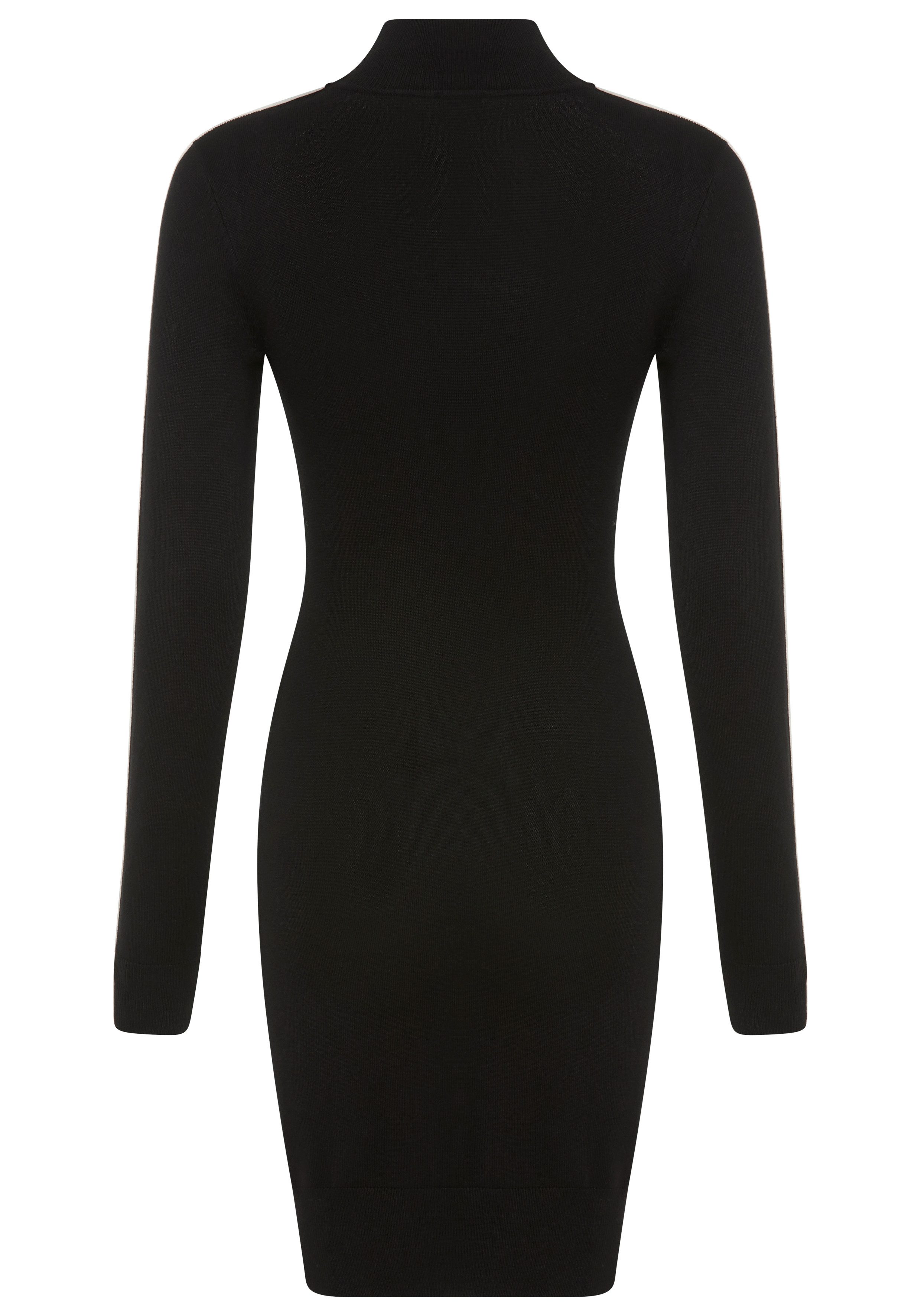 Bruno Banani Strickkleid mit edlem Kontraststreifen