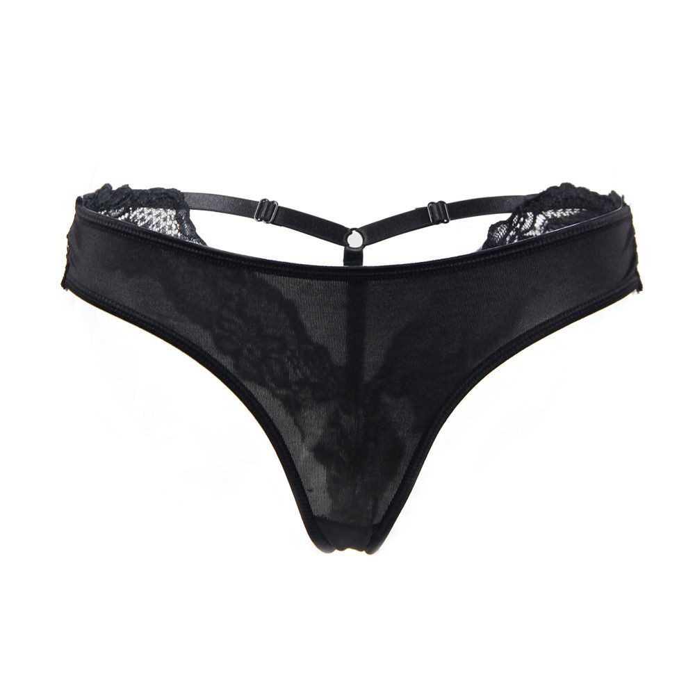 CHRISTINE LE DUC String String mit Spitze - Schwarz