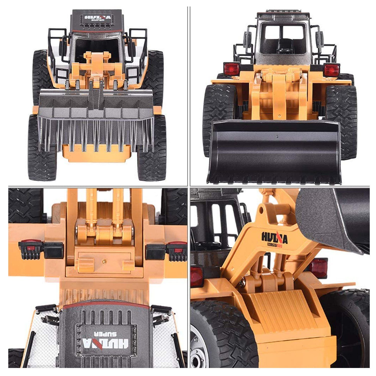 Esun RC-Auto Radlader Ferngesteuert Bagger,2,4GHz RC Bagger Baustellen-Fahrzeug, Sandkasten Spielzeug, Kinder Spielzeug ab 8 9 10 11 12 Jahre Jungen