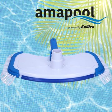 Amapool Poolbodensauger Pool Bodensauger Deluxe mit zusätzlichen Borsten