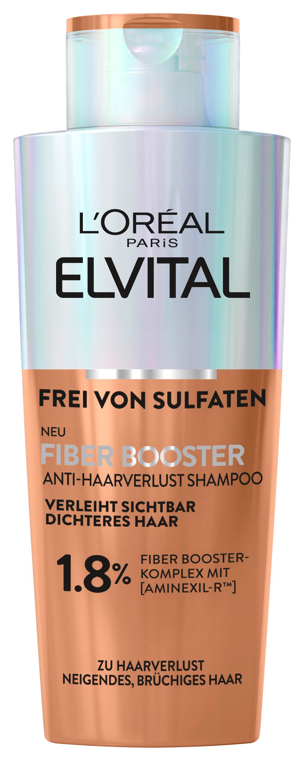 L'ORÉAL PARIS Haarshampoo L'Oréal Paris Elvital Fiber Booster Shampoo, Unterstützt bei Haarverlust und Haarbruch, stärkt die Haarfaser.