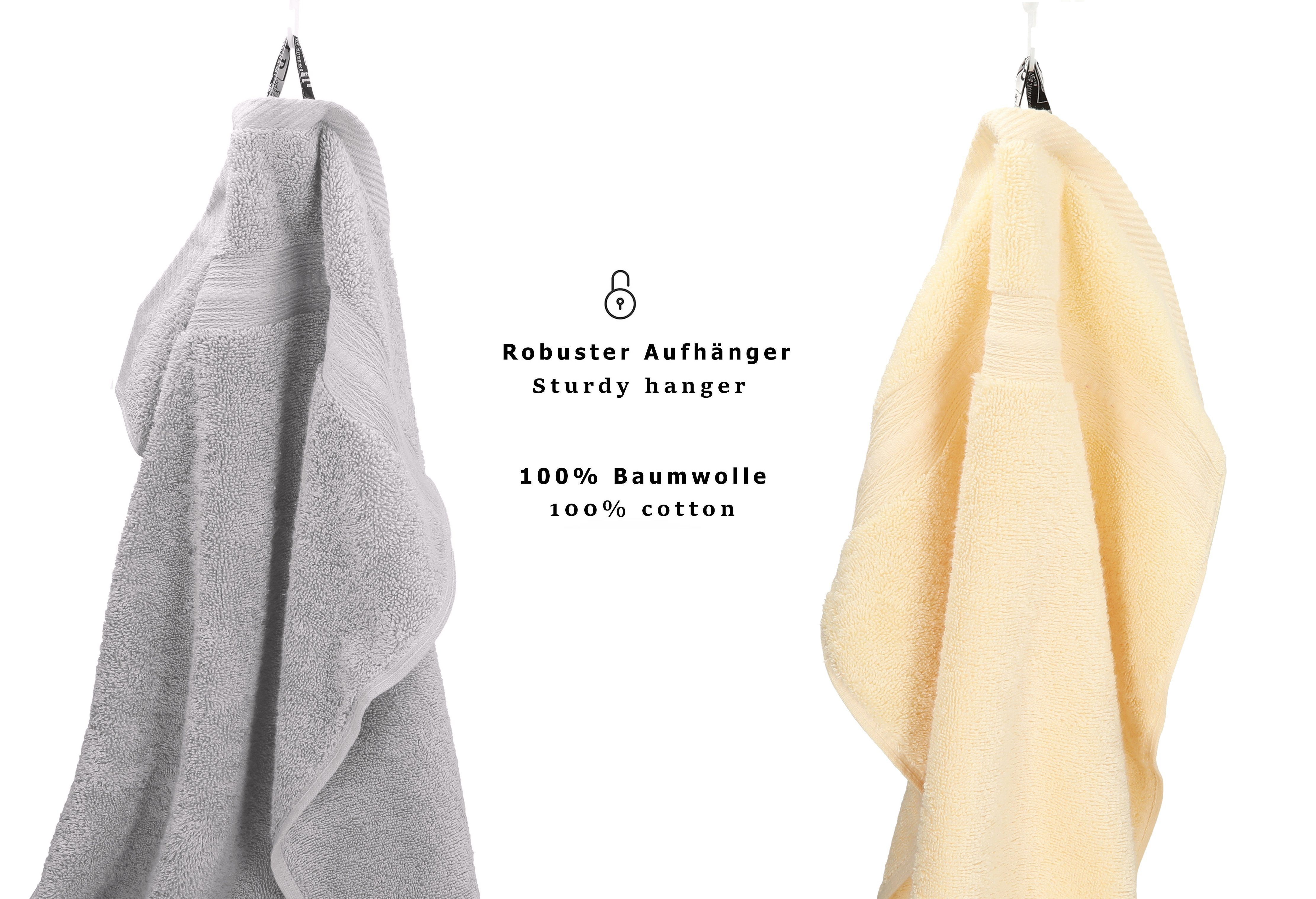 Handtuch & Set Set beige TLG. 100% Qualität Betz Baumwolle 10 GOLD 600 Handtuch g/m² Silbergrau,