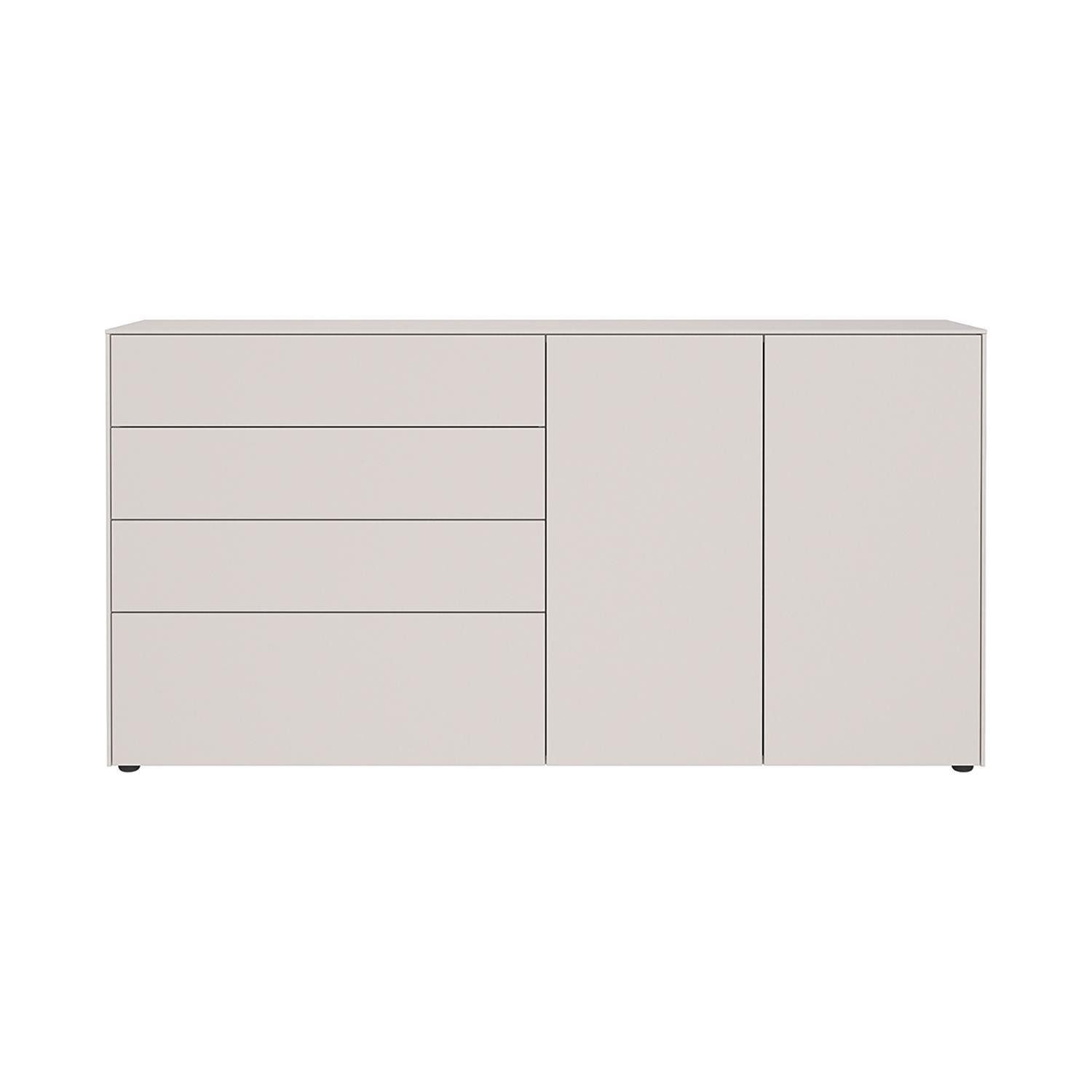 Vito Sideboard LOMENA, Cashmeregrau, 2 Türen, 4 Schubladen, Push-to-Open-Funktion, B 182 x H 93 x T 41 cm
