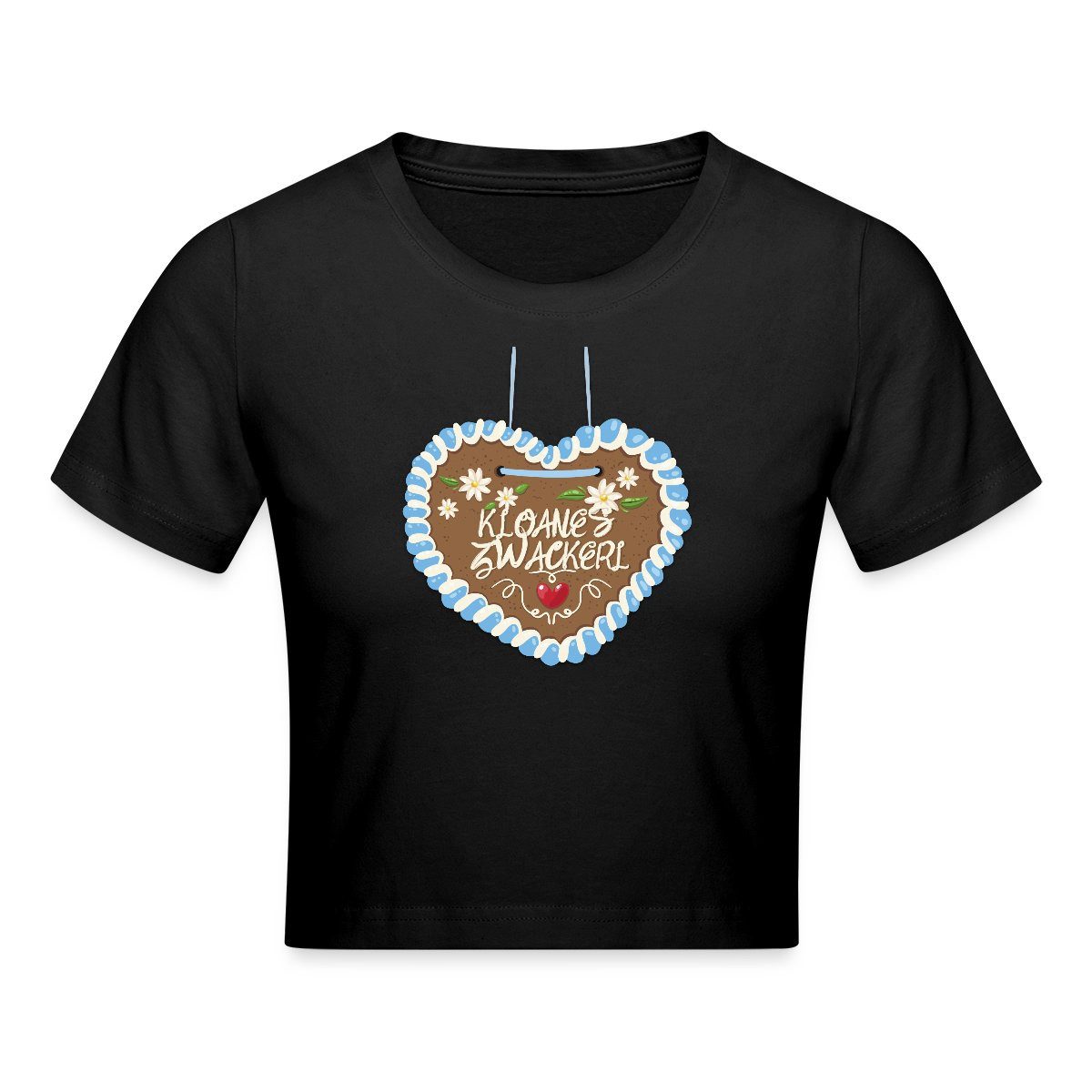 T-Shirt Lebkuchenherz design Kloane’s Zwackerl Crop Top