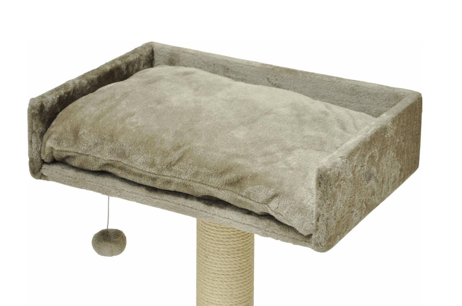 nanook Ersatz-Kratzbaumstamm nanook Liegemulde rechteckig mit Kissen - grau - 60 cm