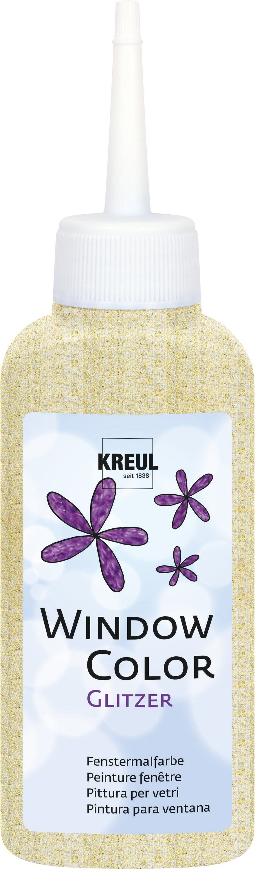 Fenstersticker, Kreul, 80 ml Glitzer-Gold