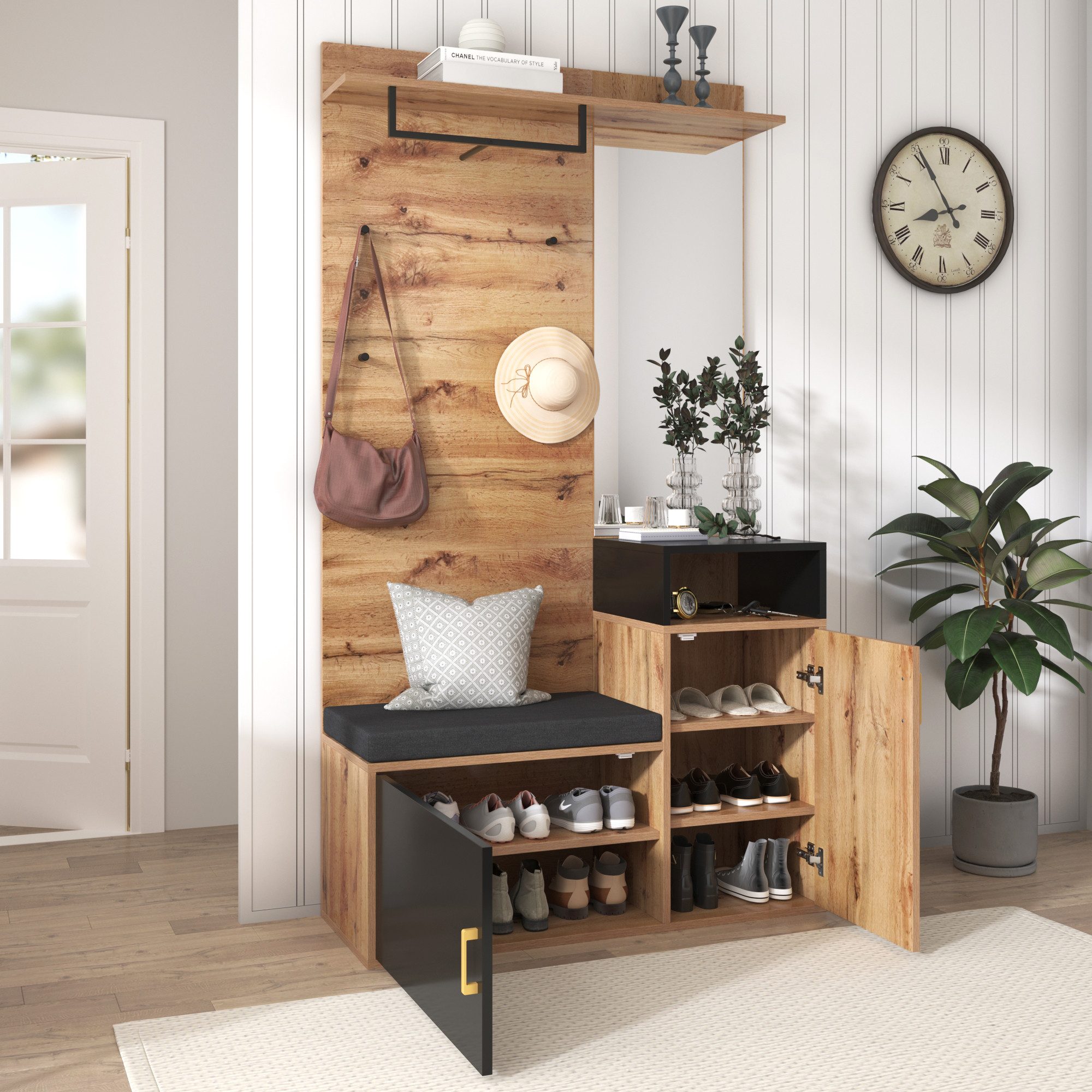 OKWISH Garderoben-Set Elegantes Flur & Garderobe günstig online kaufen
