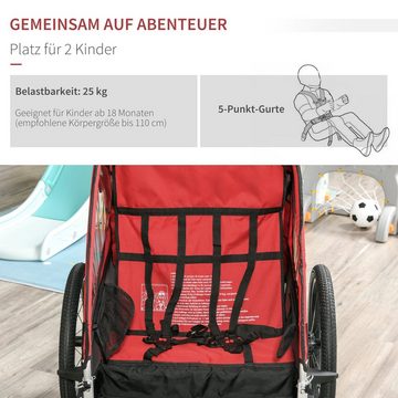 HOMCOM Fahrradkinderanhänger 3in1 Kinderwagen