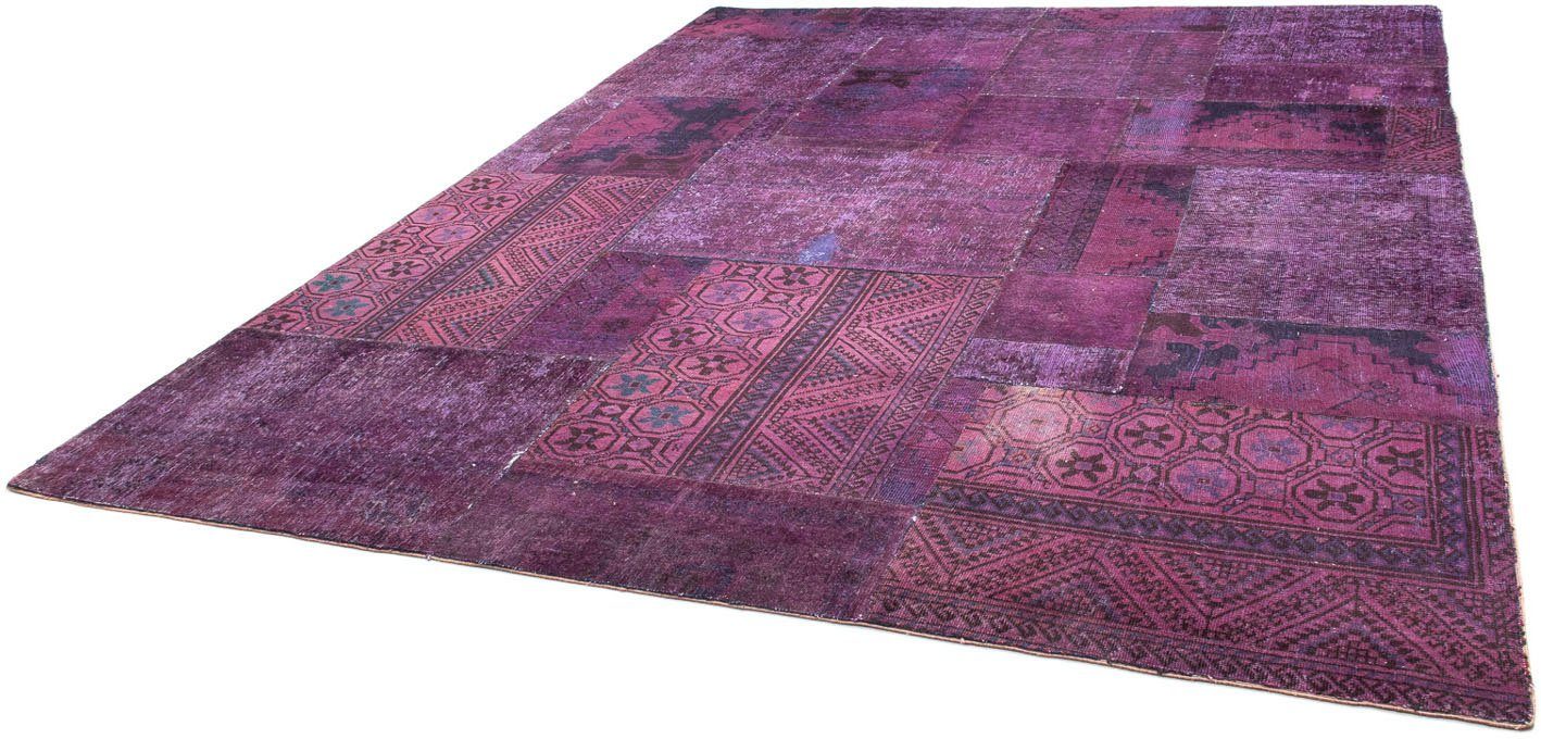 Teppich Patchwork - 307 x 240 cm - mehrfarbig, morgenland, rechteckig, Höhe: 7 mm, Wohnzimmer, Handgeknüpft, Einzelstück mit Zertifikat