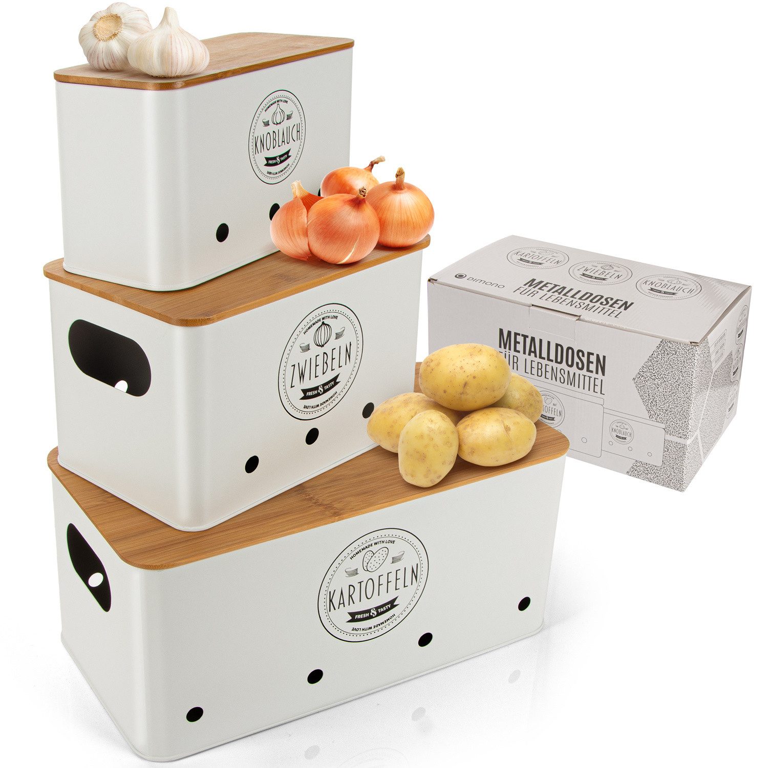 Dimono Aufbewahrungsbox 3er Set (Frischhaltedose, Lebensmittel-Box), günstig online kaufen